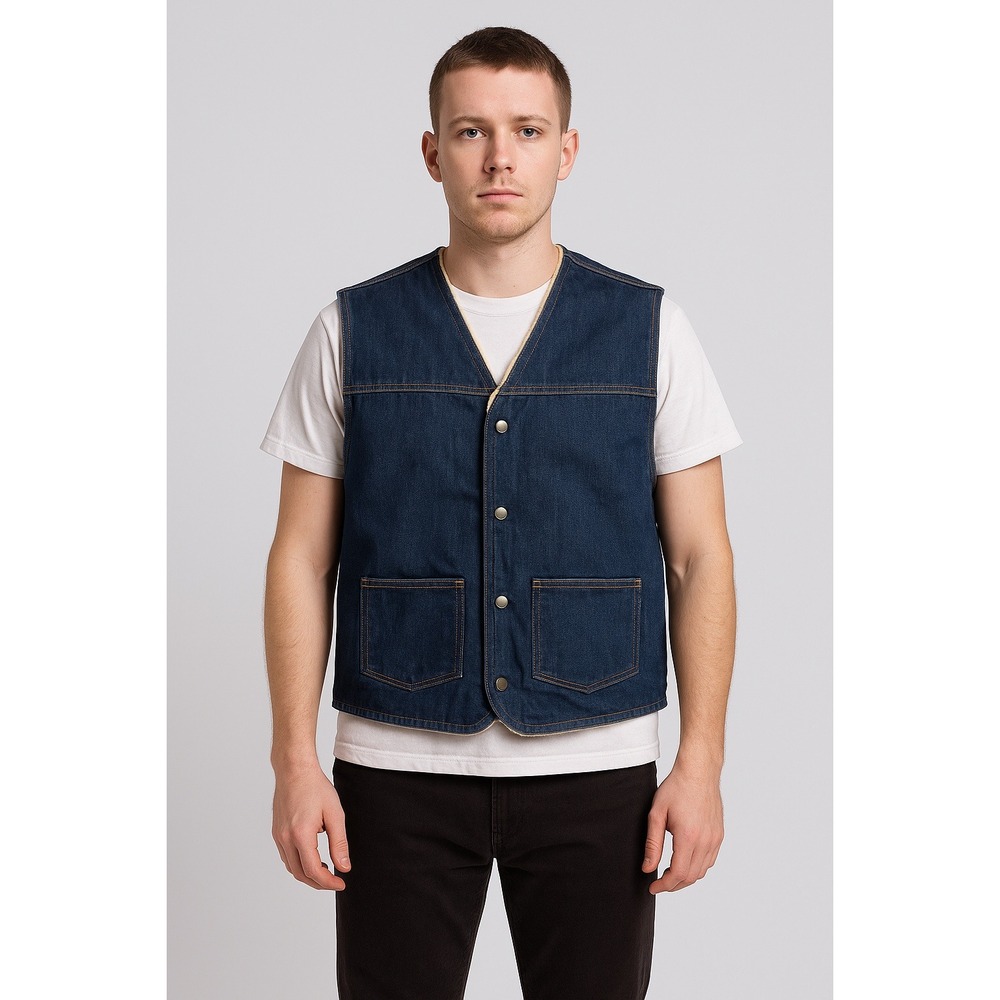 Carhartt Men Vintage Denim Vest - 4XL